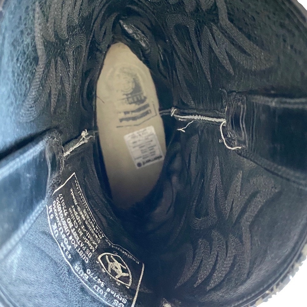 Ariat ✪ Heritage Classic Western Leather Cowboy Boots Boot ✪ Black 10D - Picture 13 of 16